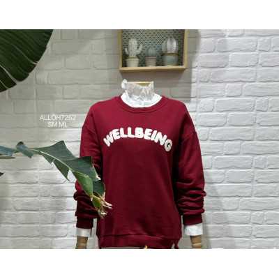 SUDADERA BURDEOS WELL