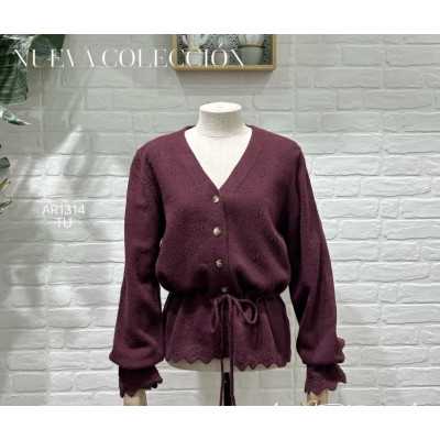 CHAQUETA ROMÁNTICA BURDEOS